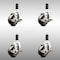 Service Caster 3 Inch 316SS Soft Rubber Swivel 1-1/8 Inch Expanding Stem Caster Set Brake SCC SCC-SS316EX20S314-SRS-TLB-118-4 - alternate 1
